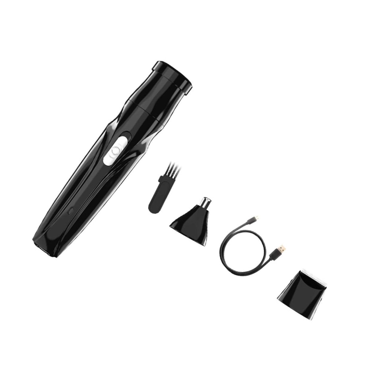 Electric Eyebrow Trimmer & Nose Hair Clipper Set - Cordless Mini Facial Razor for Men - Black ABS Shaver for Eyebrows, Nose & Face Grooming - Perfect for Travel, Home & Personal Care