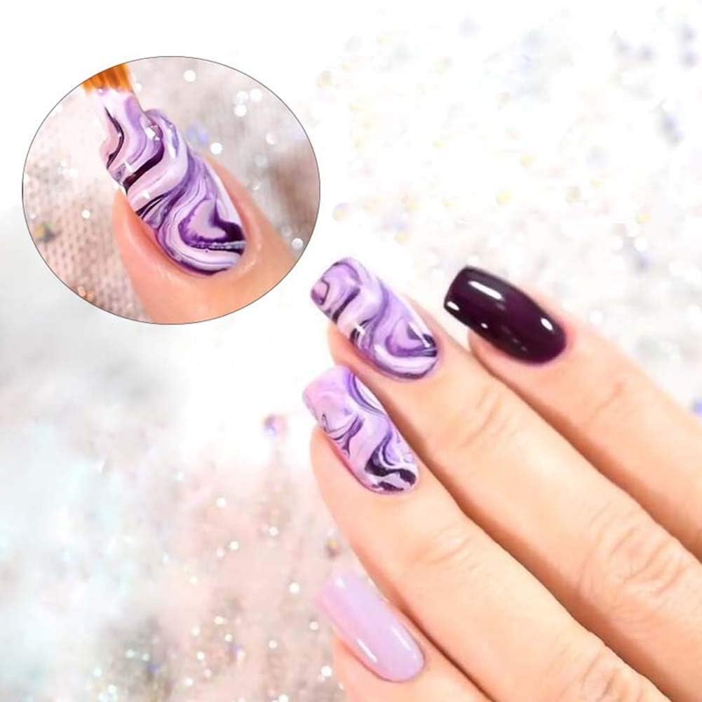 Black Ombre Nail Art Brushes Kit with Wood Handle - UV Gel Gradient Painting Pens for Professional Nail Design | Perfect for Salon, Home Manicure & DIY Nail Art