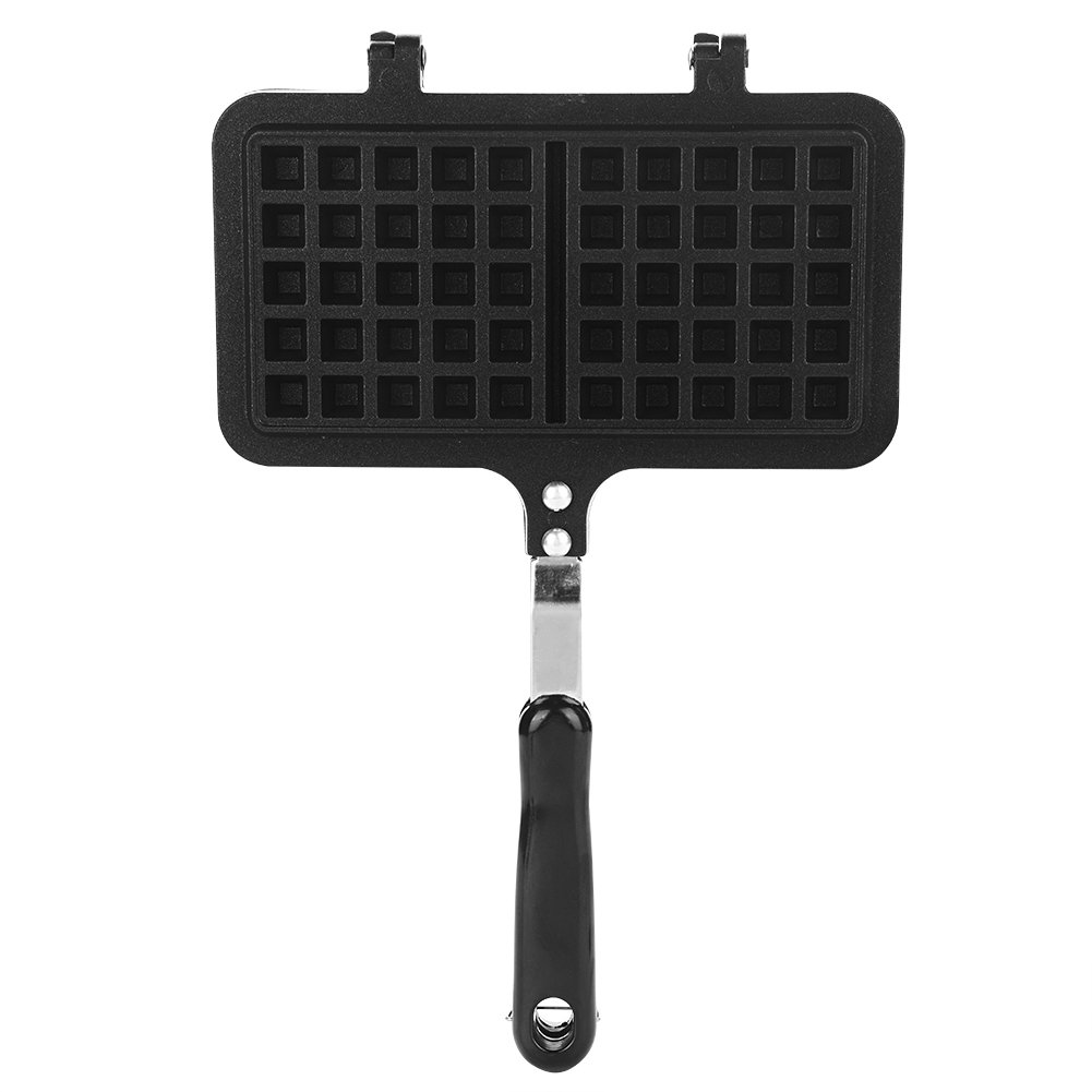 Mini Waffle Maker & Non-Stick Baking Pan - Dual Head Waffle Iron for Hash Browns, Breakfast Sandwiches & Desserts - Perfect for Home, Camping & Quick Breakfasts