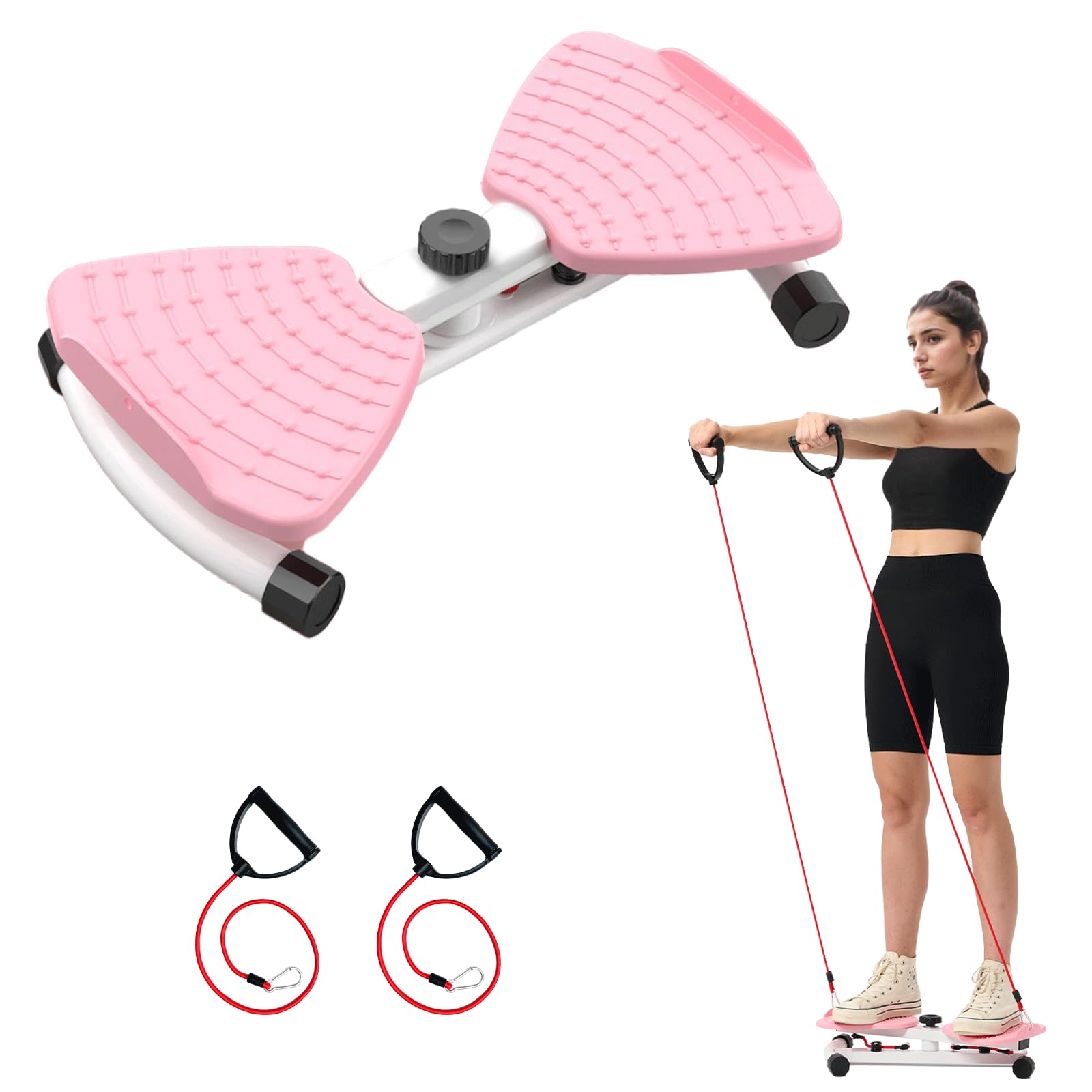 Waist Twister Machine for Women - Silent Ab Twister with Resistance Bands for Belly Fat & Waist Sculpting | Home Gym Exercise Equipment for Core Workouts & Toning