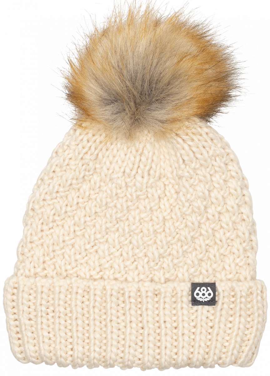 686 Ladies Majesty Cable Knit Beanie - Winter Warm Hat for Women 2024 - Soft Wool Blend, Stretchy Fit - Perfect for Skiing, Snowboarding & Cold Weather Fashion