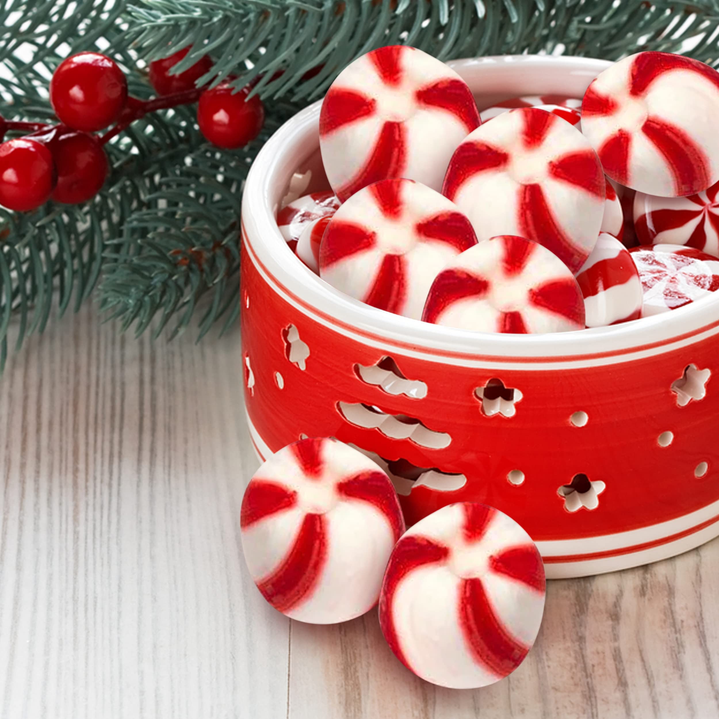 BobsSweet Stripes Soft Peppermint Candy - 1.8 Pound Individually Wrapped Mint Candies | Christmas Holiday Treats, Office Snacks & Party Favors