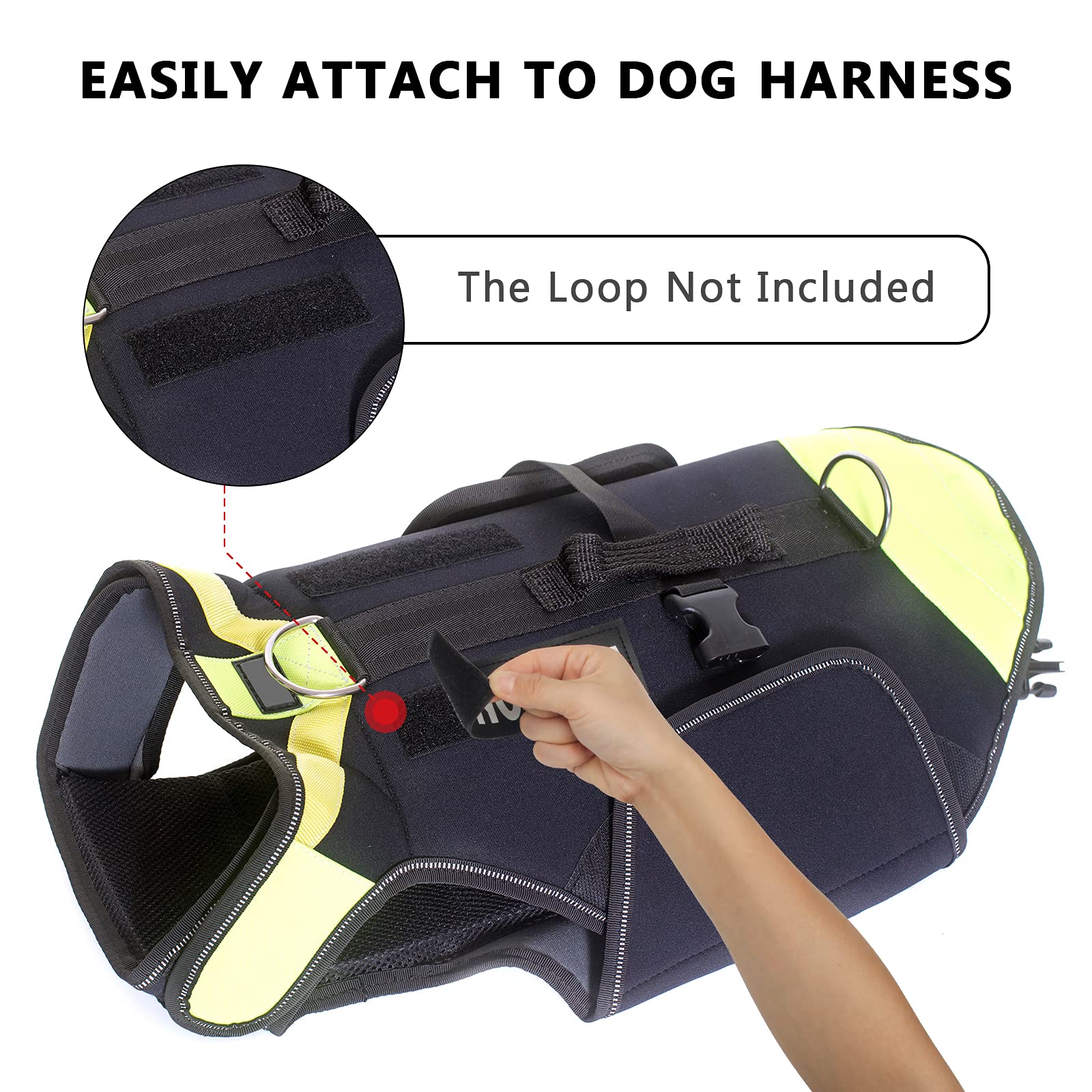 Coolrunner 2-Pack Reflective Dog Patches + 1 Embroidered 'Do Not Pet' Patch for Large Dog Vests & Harnesses (6.3 x 2 in) - High Visibility Safety Gear for Night Walks, Training, and Service Dogs