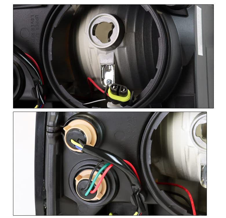 Replacement Headlights Headlamps Black/Chrome Trim Compatible with 2014-2015 Chevy Silverado 1500 - Upgrade Your Truck Lighting for Night Driving & Off-Road Adventures