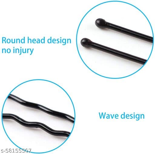 HRBS U-Shaped Hair Pins for Women - 100pcs Bobby Pins for Bun, Updo & Wedding Hairstyles | Secure Hair Accessories for Daily Use & Special Occasions