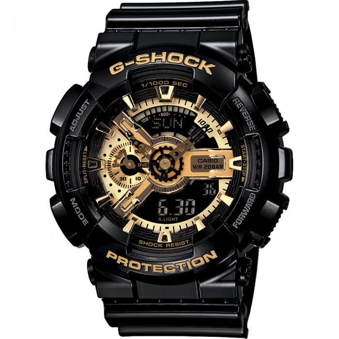 Casio G-Shock GA110GB-1A Digital Analog Watch - Durable Shock-Resistant Men's Watch for Outdoor, Sports & Everyday Use