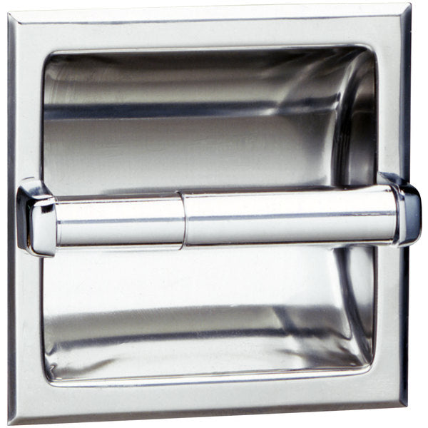 Bobrick B667 Recessed Single Roll Toilet Paper Dispenser - Durable & Space-Saving for Commercial Restrooms & Public Washrooms