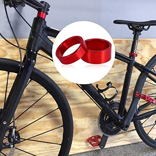 4Pcs/Set 5/10/15/20mm Aluminum Alloy Headset Spacers - 28.6mm Fork Washer Caps for Road Bike & Mountain Bike - Lightweight & Durable Cycling Accessories (Red) - Perfect for Bike Maintenance & Customization