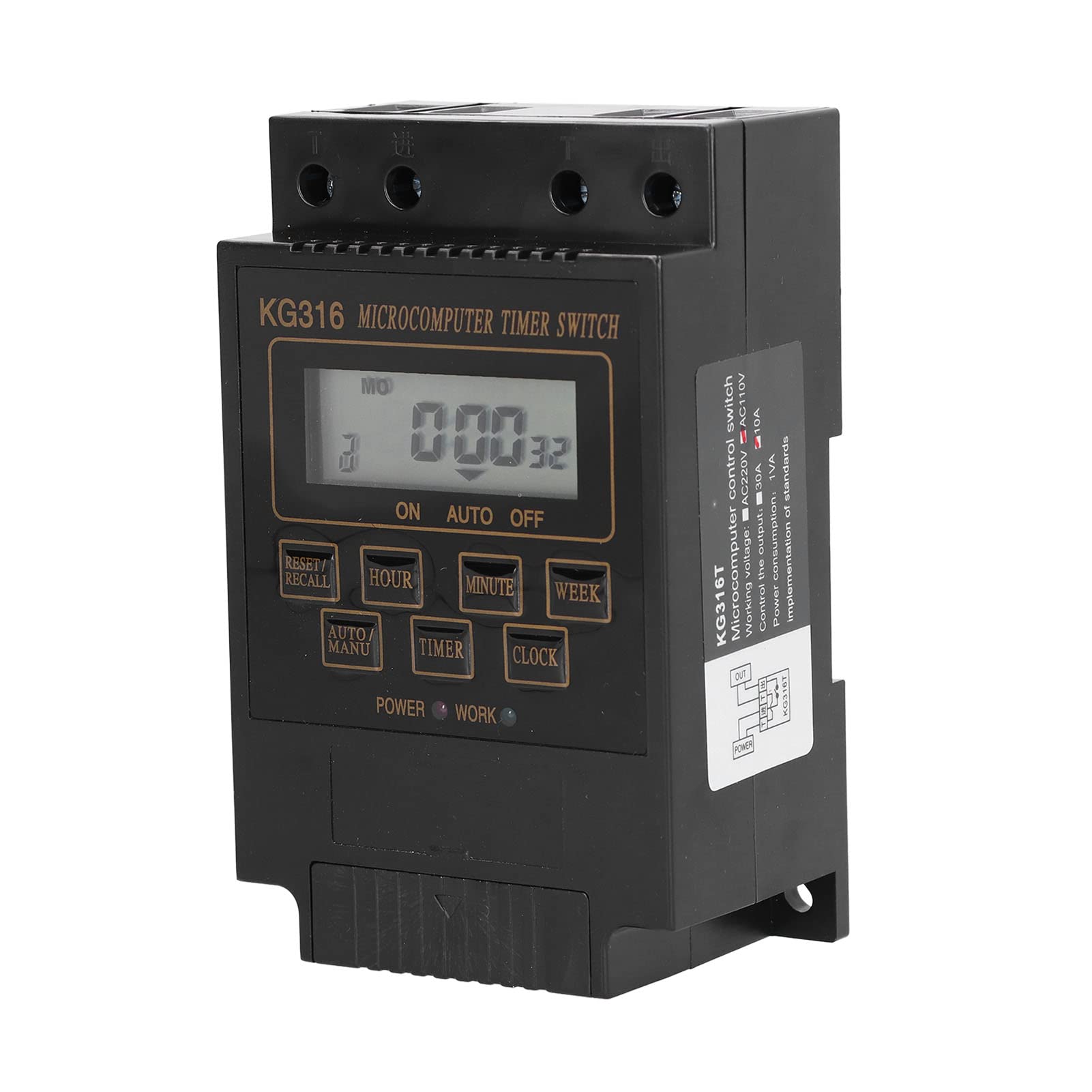 10A High Accuracy Anti-Interference Timer Switch for Street Lamps - Programmable Lighting Control for Factories & Homes | Perfect for Outdoor Lighting Automation & Energy Savings