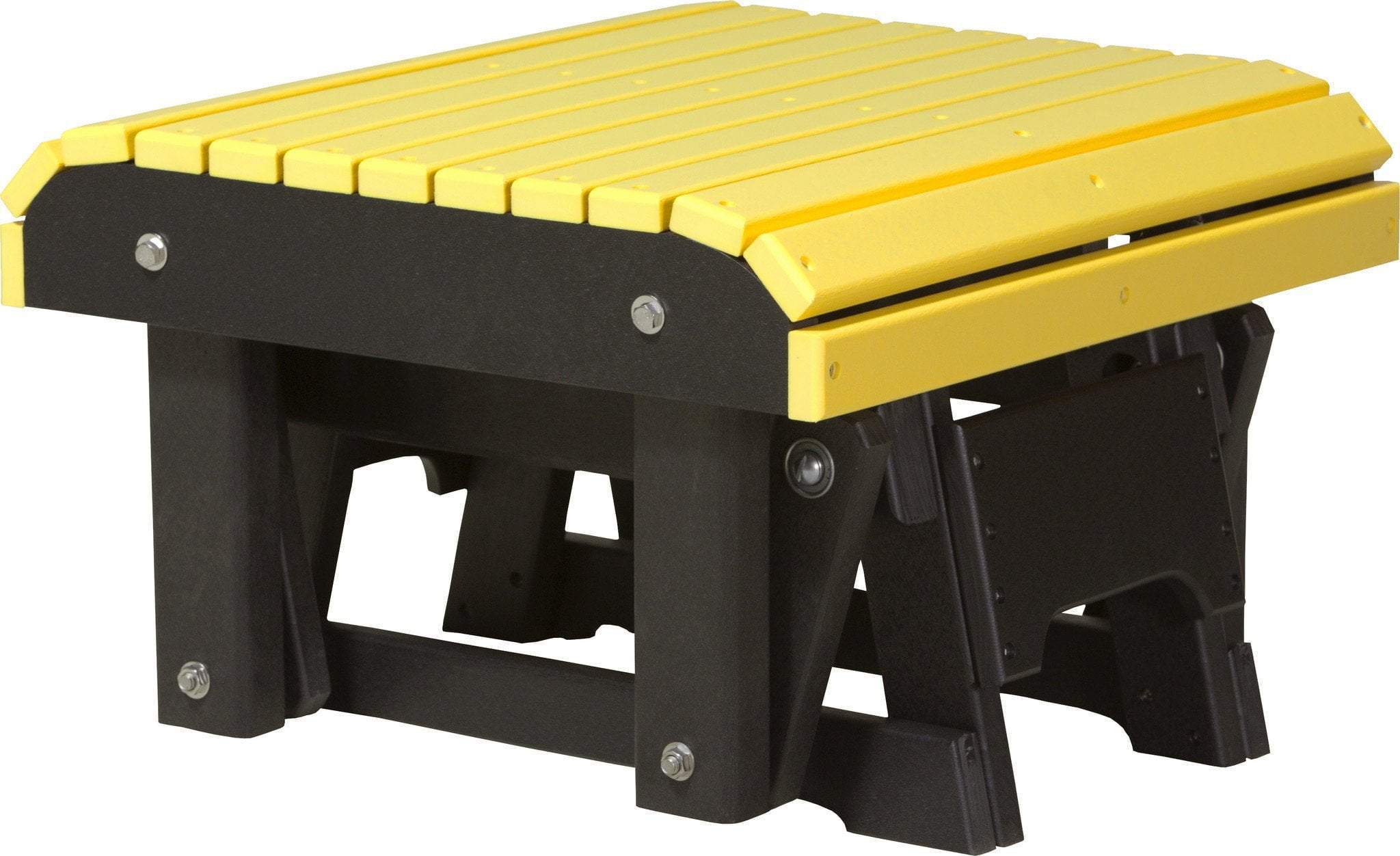 LuxCraft Yellow Recycled Plastic Glider Footrest - Ergonomic Ottoman for Living Room, Office & Nursery - Eco-Friendly Home Decor Accessory