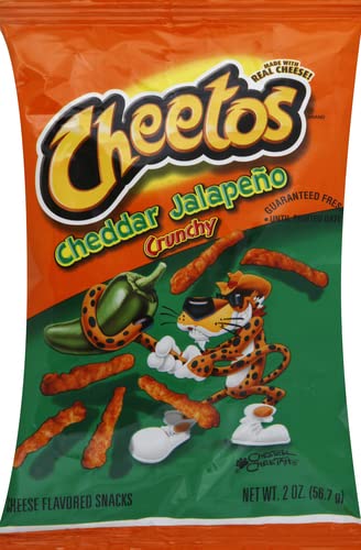 Crunchy Cheetos Cheddar Jalapeno Cheese Flavored Snacks - 2 Oz Bags (Pack of 32) | Spicy Cheese Puffs for Parties, Movie Nights & On-the-Go Snacking
