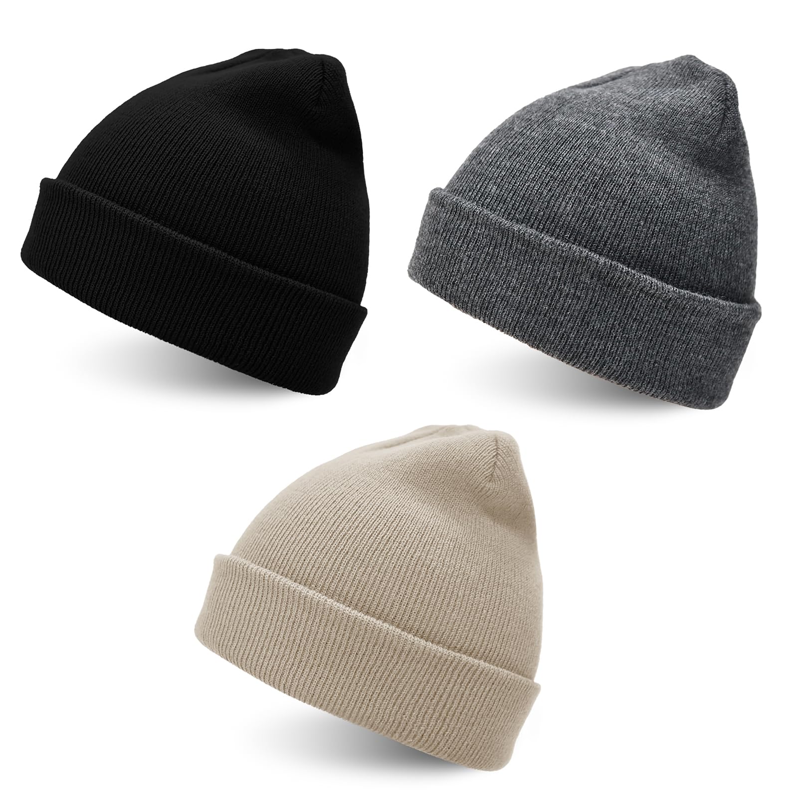 ZOORON Warm Knit Beanie Hats for Men & Women - Winter Cuffed Skull Cap for Cold Weather - Perfect for Skiing, Snowboarding, and Outdoor Activities