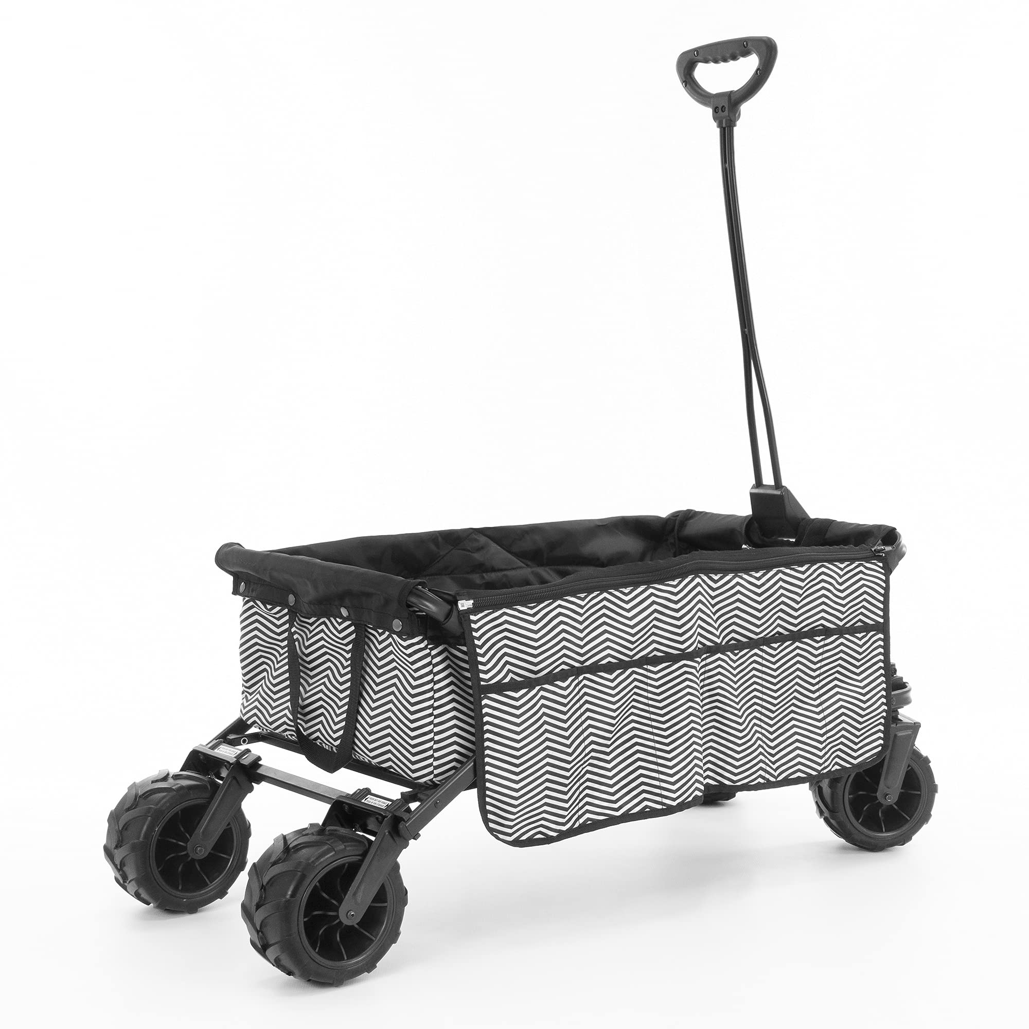 Best Kids Outdoor Wagon - Foldable Push Pull Stroller Cart for Beach, Park, Camping & Sports | All-Terrain Collapsible Cargo Wagon | Perfect for Family Outings, Picnics, Shopping & Travel