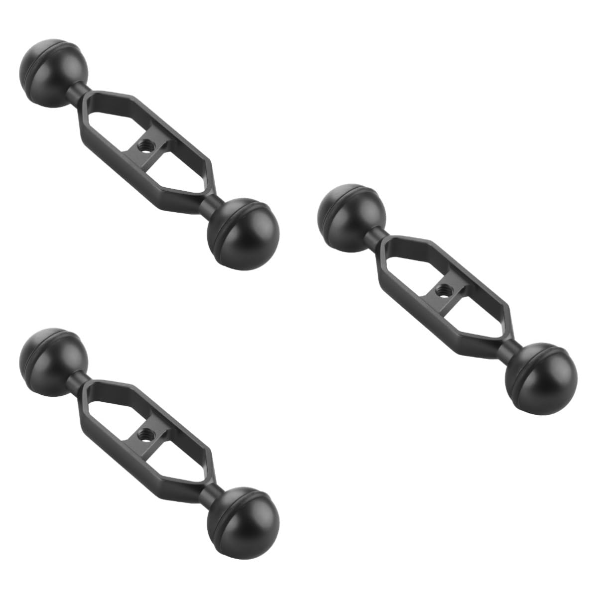 Homoyoyo 3-Piece 5-Inch Aluminum Alloy Dual Ball Arms for Underwater Torch - Durable Underwater Lighting Accessories for Scuba Diving, Underwater Photography & Marine Exploration