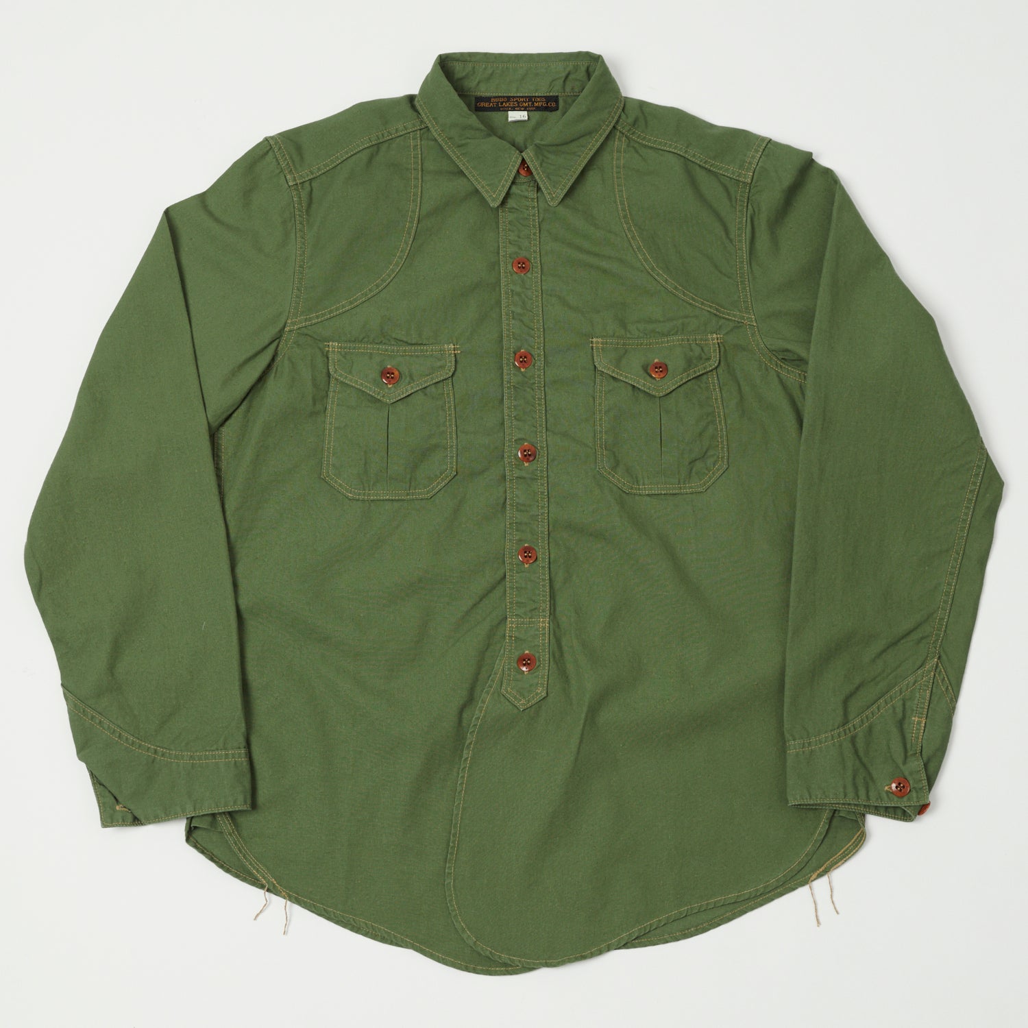 Freewheelers Great Lakes 'Montauk' Shirt - Olive Green Vintage Style Button-Up for Men | Perfect for Casual Outings, Beach Trips & Outdoor Adventures