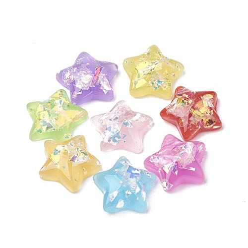 Star with Shell Chip,Mixed Colors
