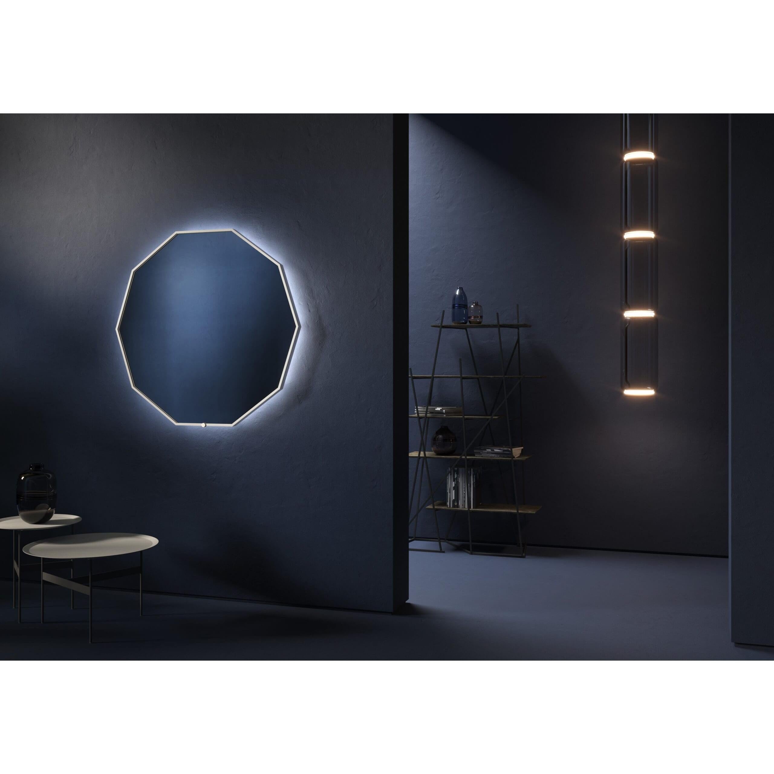 30 Inch LED Lighted Mirror with Black Frame - Oxygen Deca 3 1002 15 Modern Bathroom Vanity Mirror for Makeup & Shaving | Perfect for Bedroom, Dressing Room & Salon