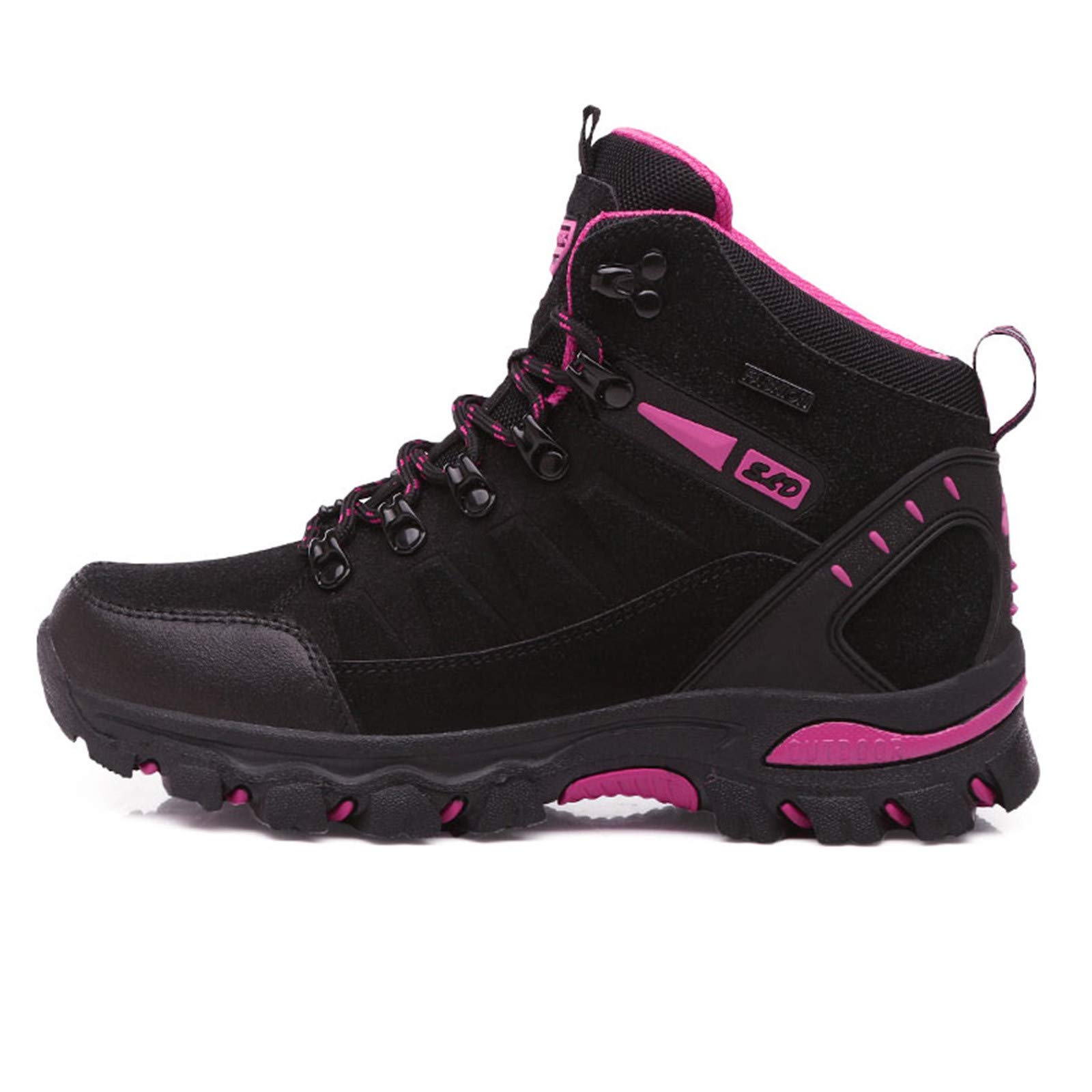 **IQYU Women's Waterproof Hiking Shoes - Non-Slip Thick Sole Trekking Shoes for Outdoor Climbing & Walking - Comfortable, Durable & Fashionable for Hiking, Camping & Travel**