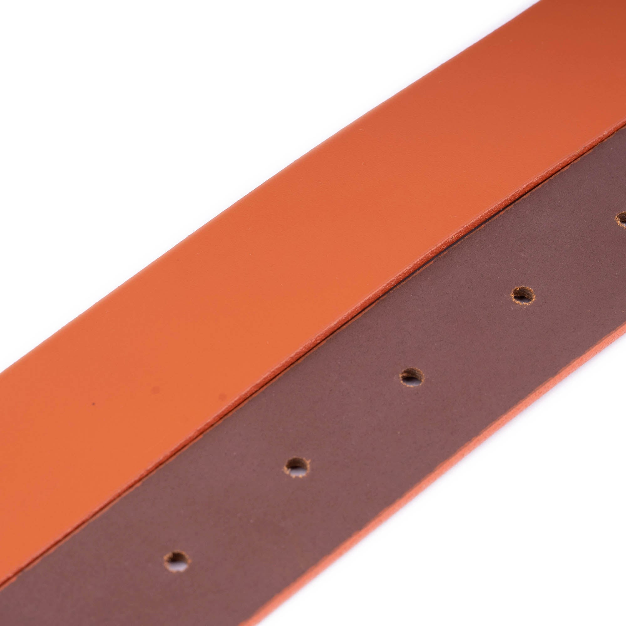 4.0 cm Genuine Orange Leather Belt Strap for Ferragamo Buckles Replacement - Premium Men's Fashion Accessory for Office & Casual Wear