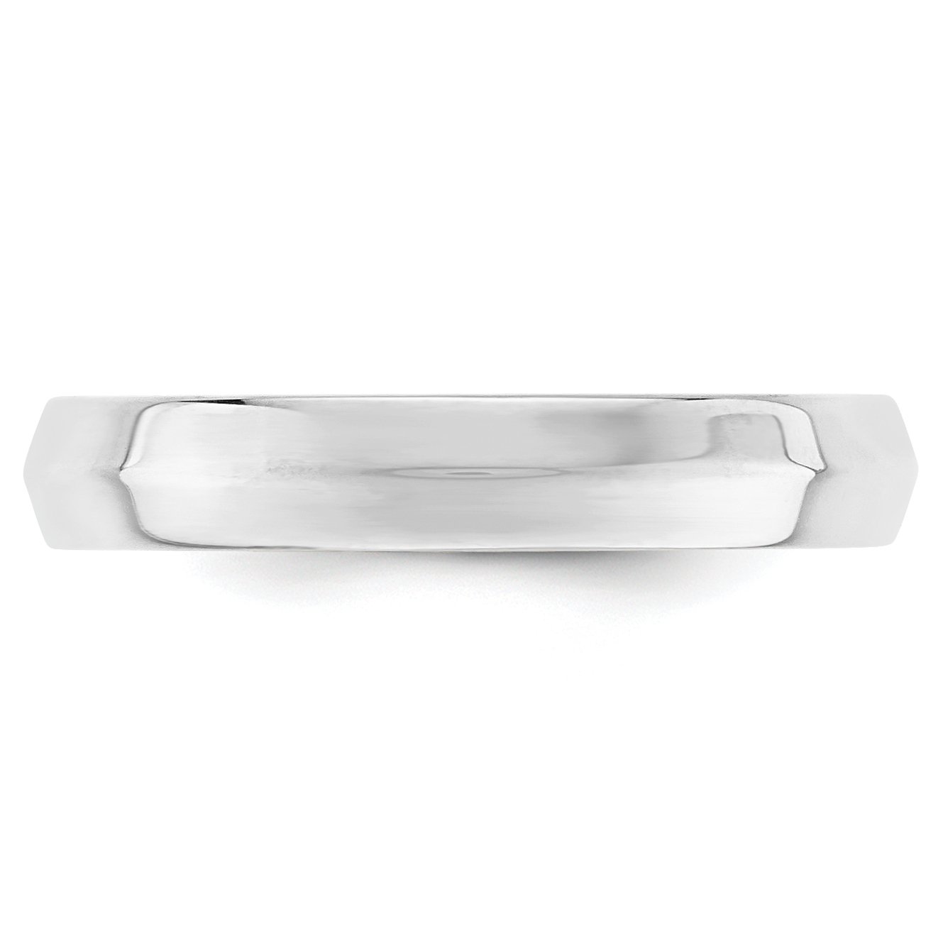 10k White Gold 4mm Comfort Fit Knife Edge Wedding Band Ring for Men - Classic Solid Gold Wedding Ring for Him, Perfect for Proposals, Anniversaries & Special Occasions