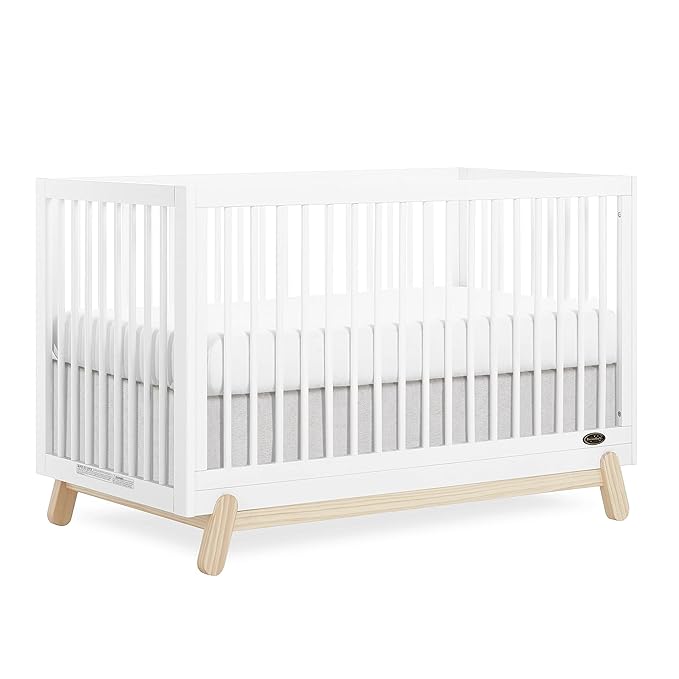 5 in 1 Convertible Baby Crib - Toddler Bed, Daybed & Full Size Bed - Safe & Durable Nursery Furniture for Boys & Girls - Perfect for Newborns to Teens Bedroom & Nursery Decor