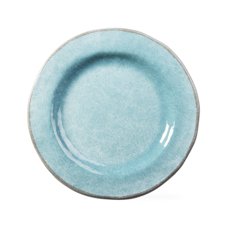 Premium Melamine Salad Plates Set of 4 - Shatterproof & Lightweight Veranda Aqua Dinnerware - Perfect for Outdoor Dining, Picnics, and Everyday Use