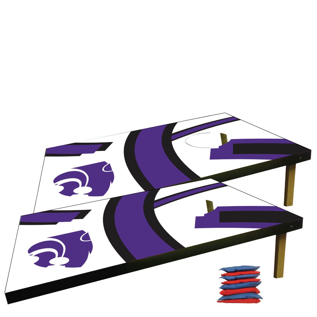 Kansas State University Cornhole Bag Toss Game Set - Official College Team Logo Outdoor Lawn Games for Tailgating, Backyard Parties, and Picnics