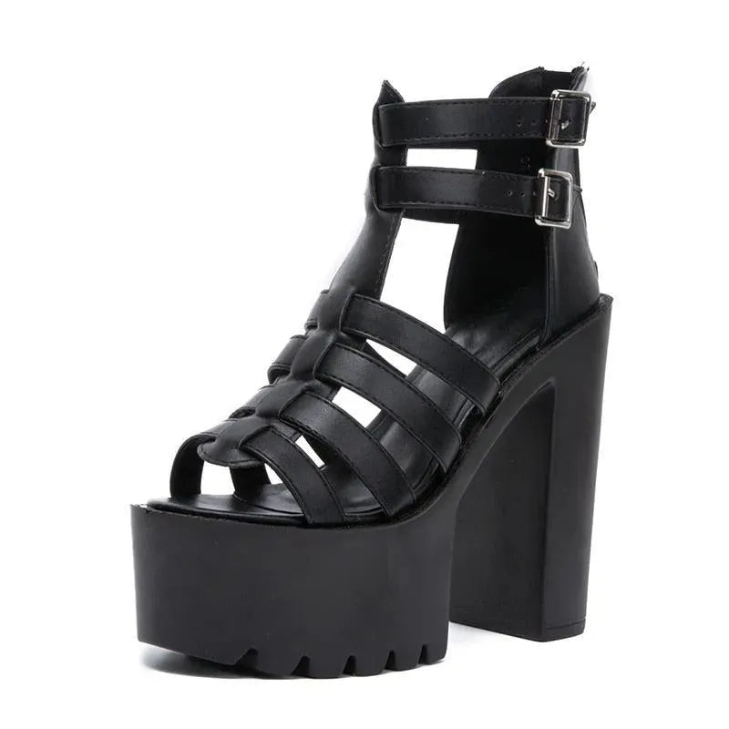 Strappy Roman Platform Heels Sandals for Women - Comfortable High Heel Summer Shoes with Ankle Strap | Perfect for Weddings, Parties & Night Out