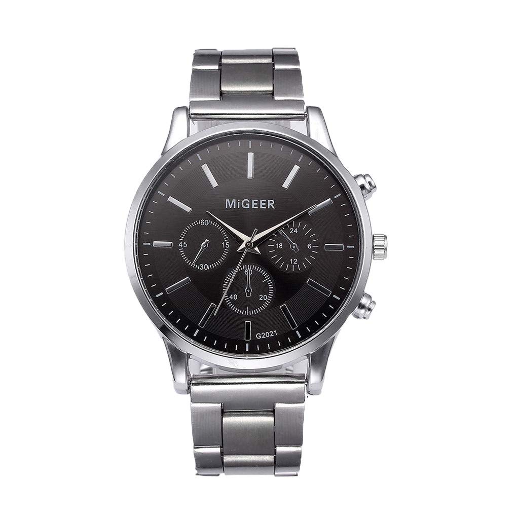 Luxury Men's Stainless Steel Chronograph Watch - Waterproof Analog Quartz Wristwatch for Business & Formal Occasions | Perfect for Office, Meetings, and Special Events