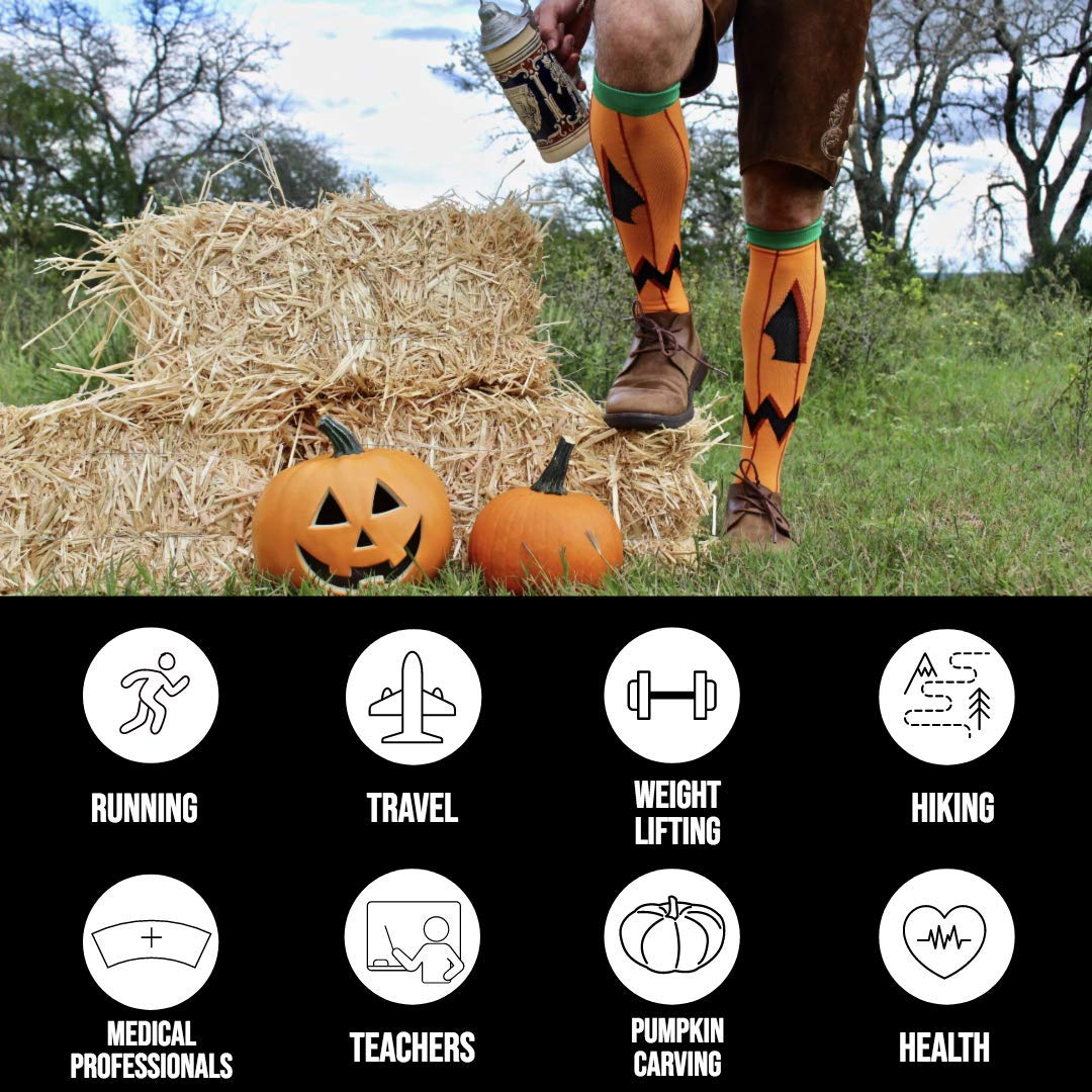 Go2Socks Holiday Compression Socks for Women & Men - 15-20 mmHg Medical Grade Support Stockings for Nurses, Runners, Travel & Long Work Shifts - Improve Circulation & Reduce Swelling