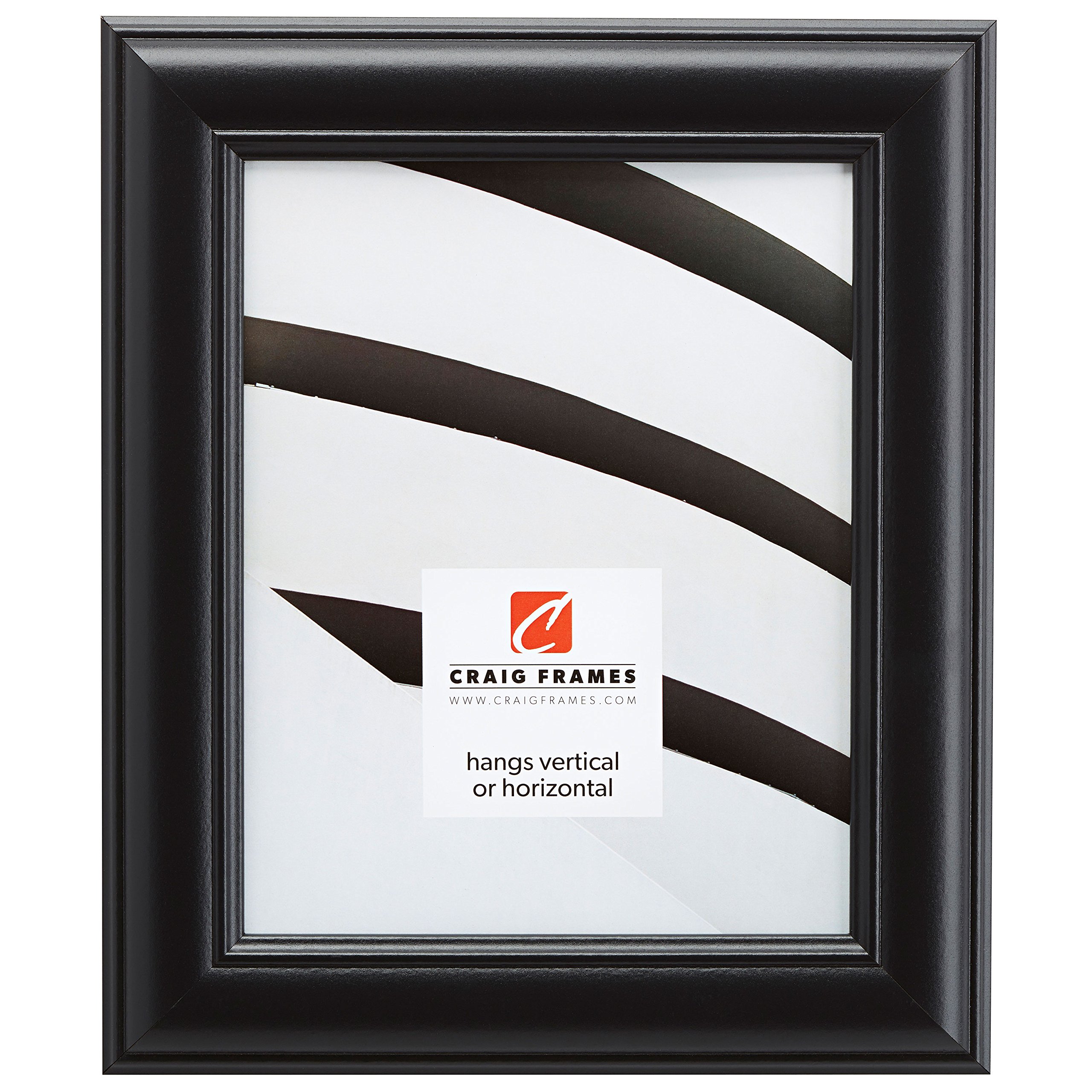 Craig Frames Dakota 10x13 Satin Black Picture Frame for Wall Art & Photos