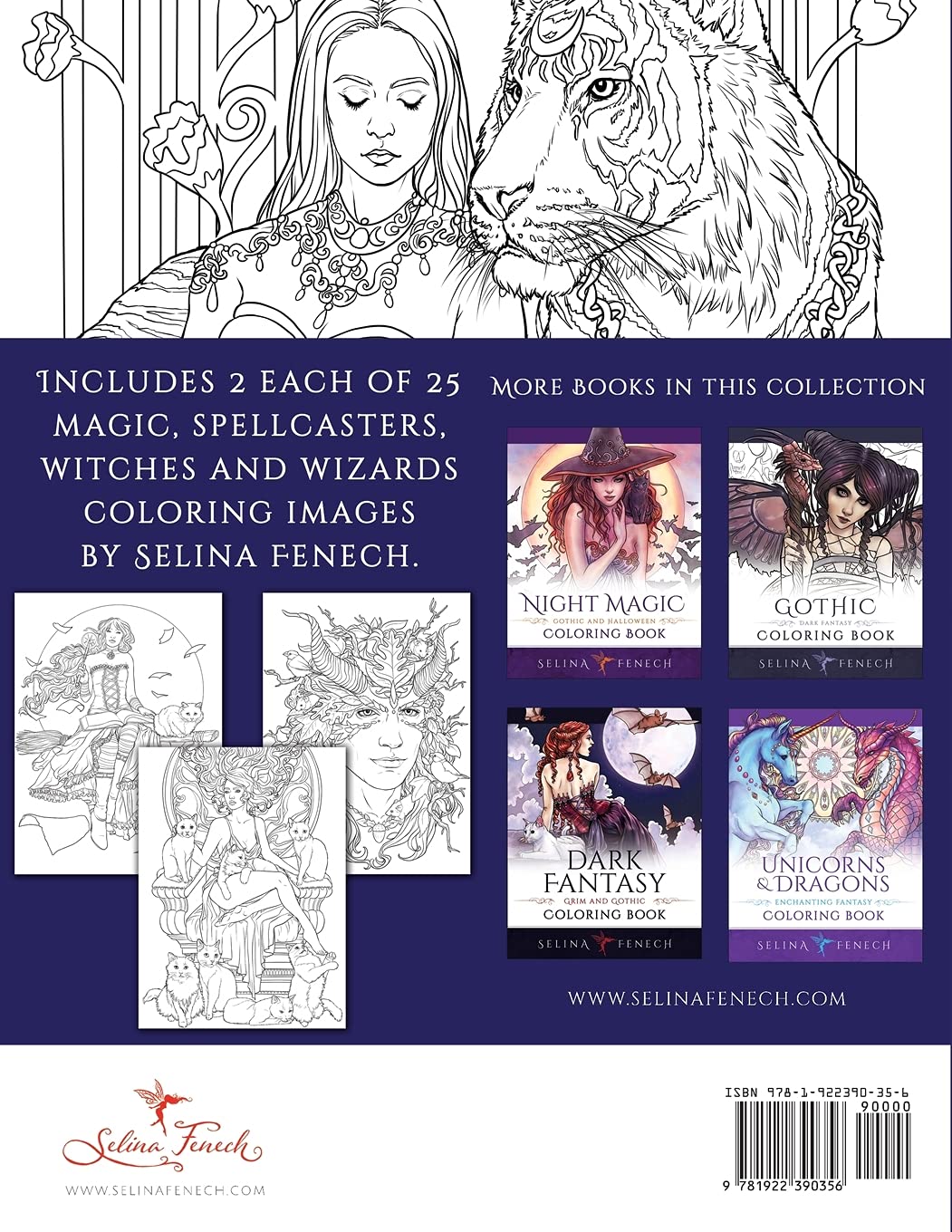 Wild Magic - Witches and Wizards Fantasy Coloring Book for Adults by Selina | Stress Relief, Meditation & Creative Art Therapy Activity
