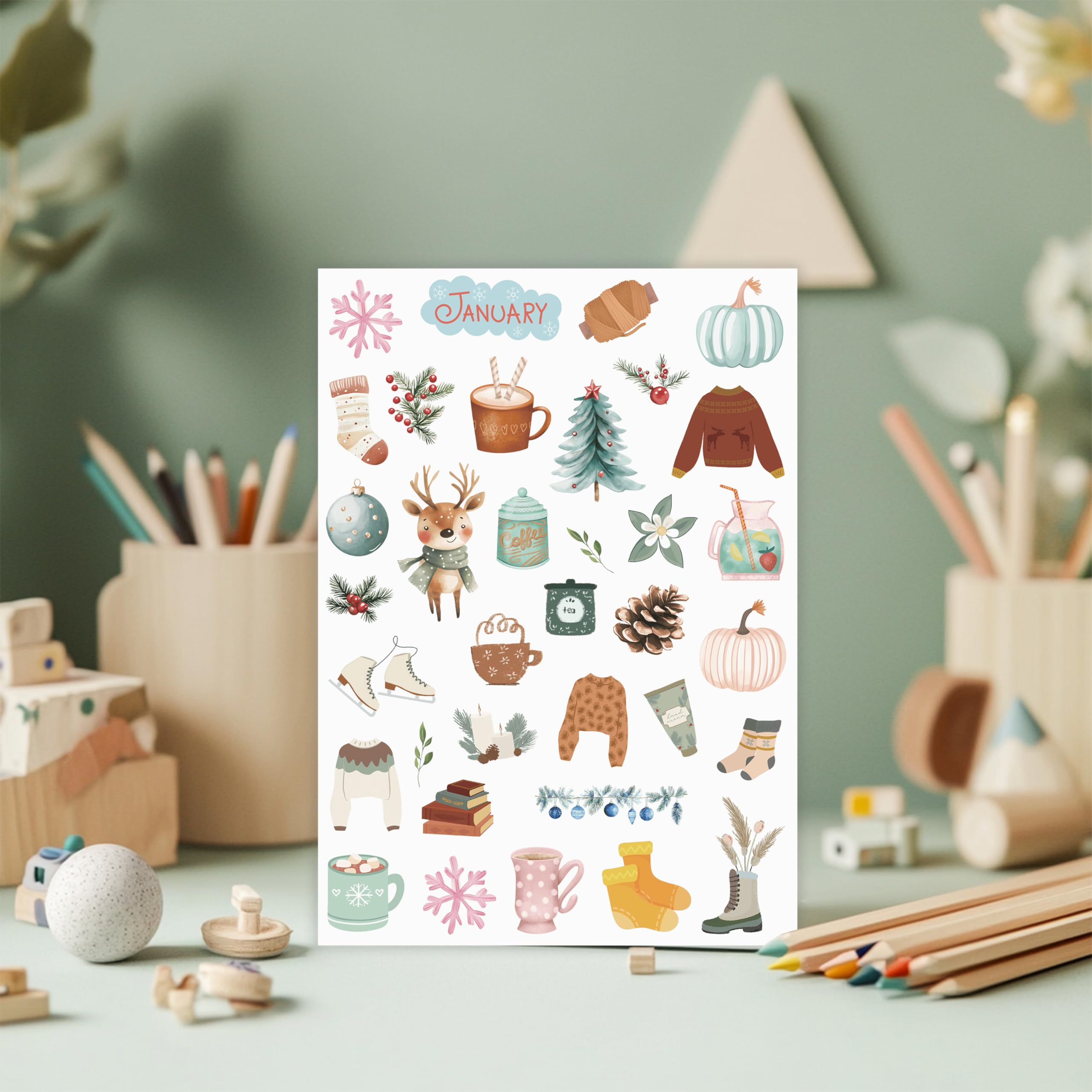 Premium Planner Stickers Set - 24 Pages, 1000+ Unique Stickers for Women (Monthly, Daily, Holiday) - Perfect for Scrapbooking, Bullet Journaling & Calendar Planning - No Duplicate Stickers for Creative Organization & DIY Projects