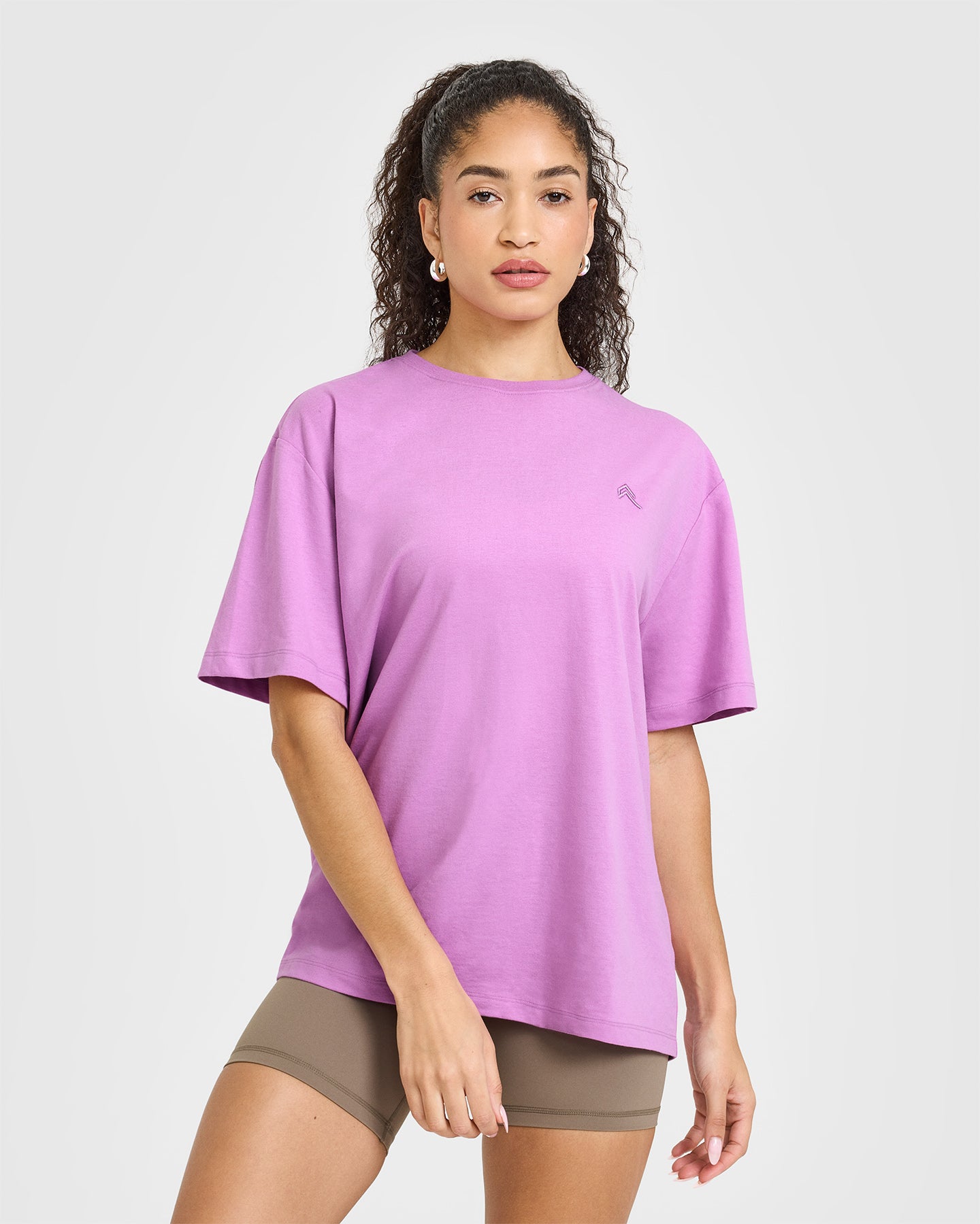 Classic Oversized Lightweight T-Shirt for Women - Soft Comfortable Casual Tee in Orchid Purple | Perfect for Everyday Wear, Lounge & Street Style