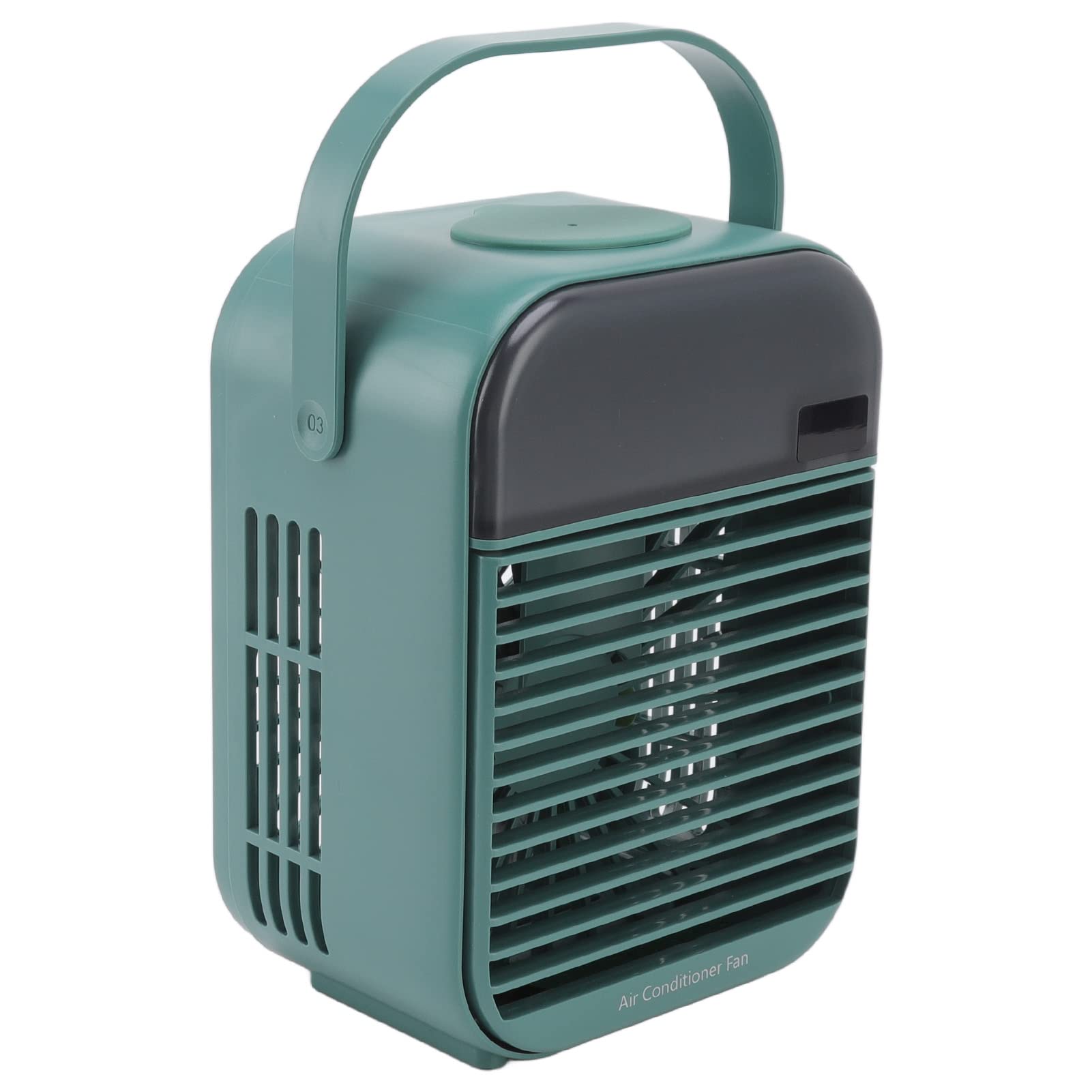 Cryfokt Portable Air Conditioner Fan - 20ml/h Evaporative Cooler with 3 Speed Settings, Low Noise Desktop Humidifier for Home, Office & Camping | Personal Cooling Fan for Summer, Travel & Outdoor Activities (Green)