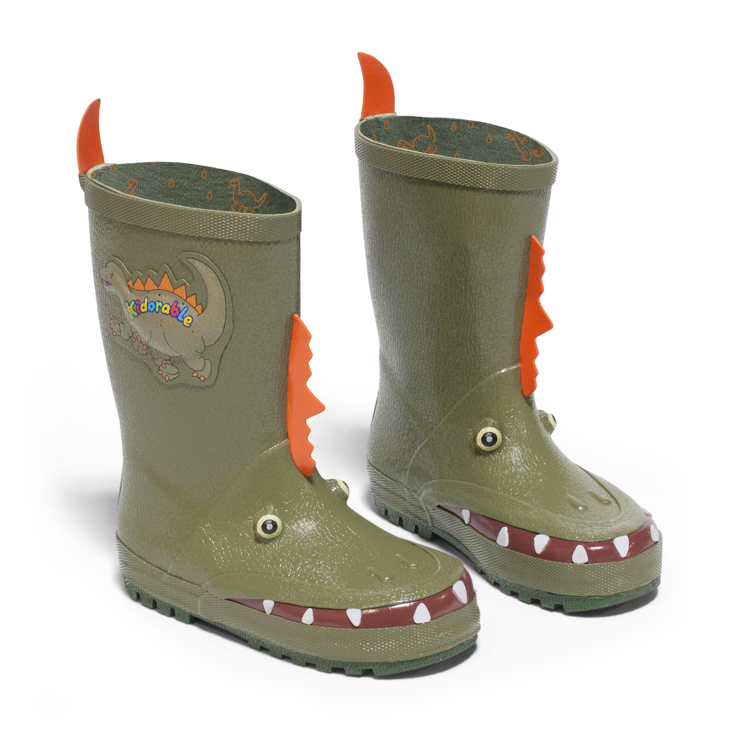 Kidorable Boys Dinosaur Rain Boots - Waterproof Rubber Boots for Kids, Fun Dino Design for Outdoor Play, Puddle Jumping & Rainy Day Adventures
