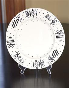 Handmade Ceramic Plate for Tree Trimming - Elegant Dinnerware for Holiday Decorations & Festive Table Settings