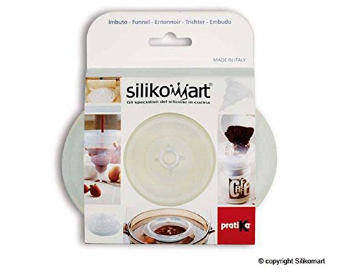 Silikomart Silicone Pratika Collection Collapsible Funnel - Premium Kitchen Baking Tool for Liquids, Powder & Spices | Perfect for Home Cooking, Bartending & DIY Projects