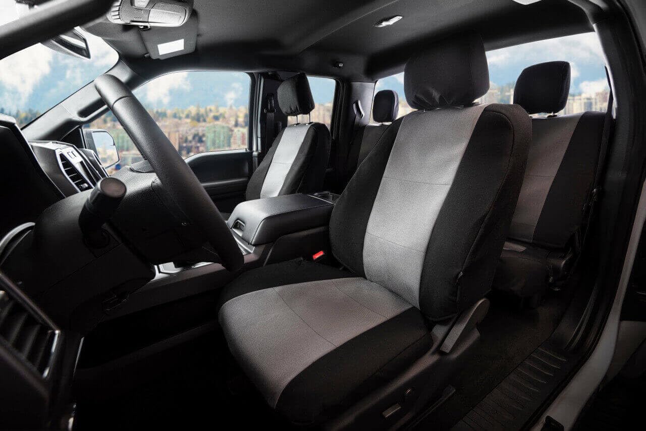 Waterproof Cordura Rear Seat Covers for Dodge Charger (2015-2019) - Black 60/40 Split Back with Solid Bottom, Pullout Console Storage & 3 Headrests | Durable Car Seat Protectors for Pets, Kids & Everyday Use