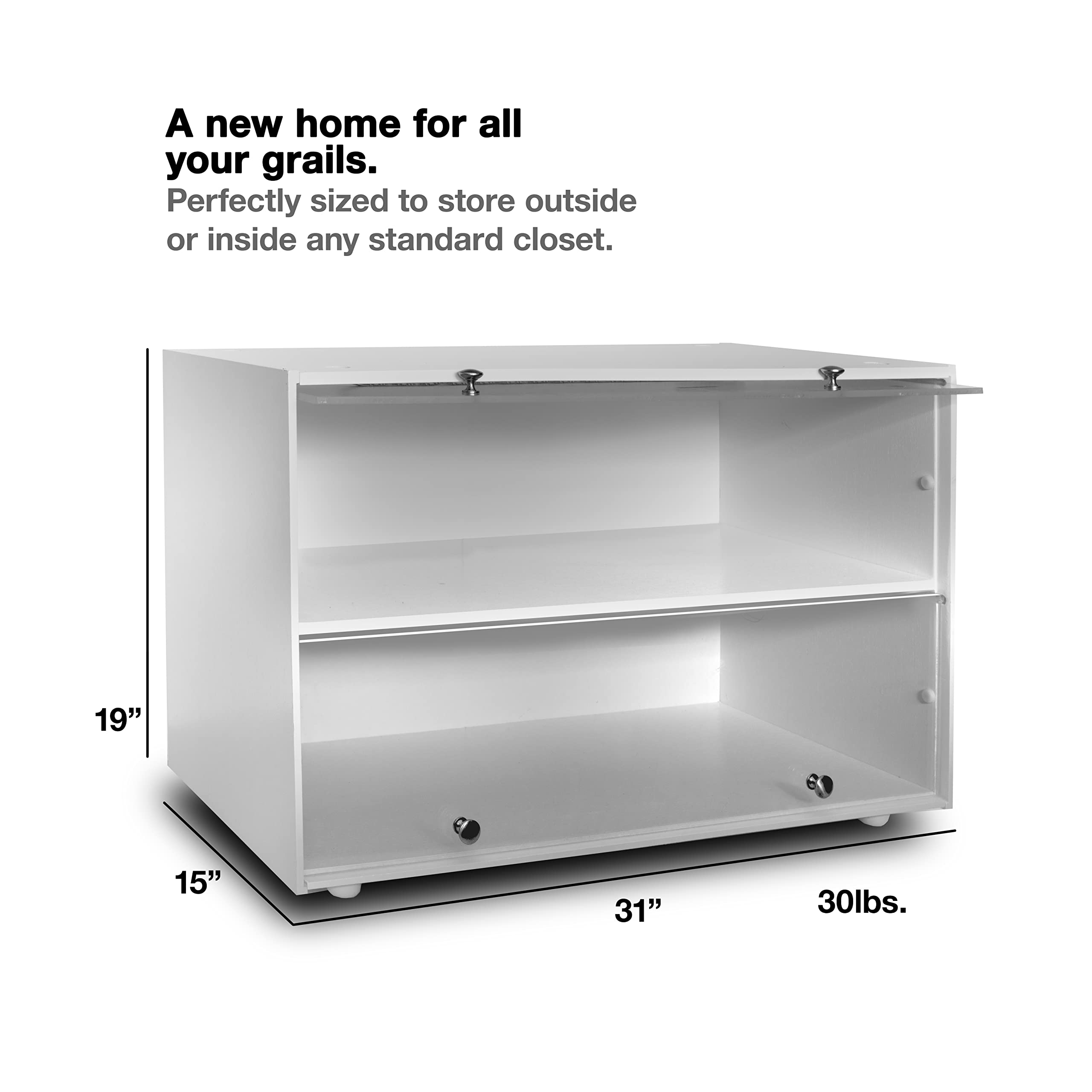 Premium White Wooden Shoe Rack with LED Lights - Holds 6 Pairs of Sneakers & Shoes - Sliding Door Storage Organizer for Closet, Bedroom, Garage & Outdoor Use - Modern Shoe Shelf for Home Organization & Display