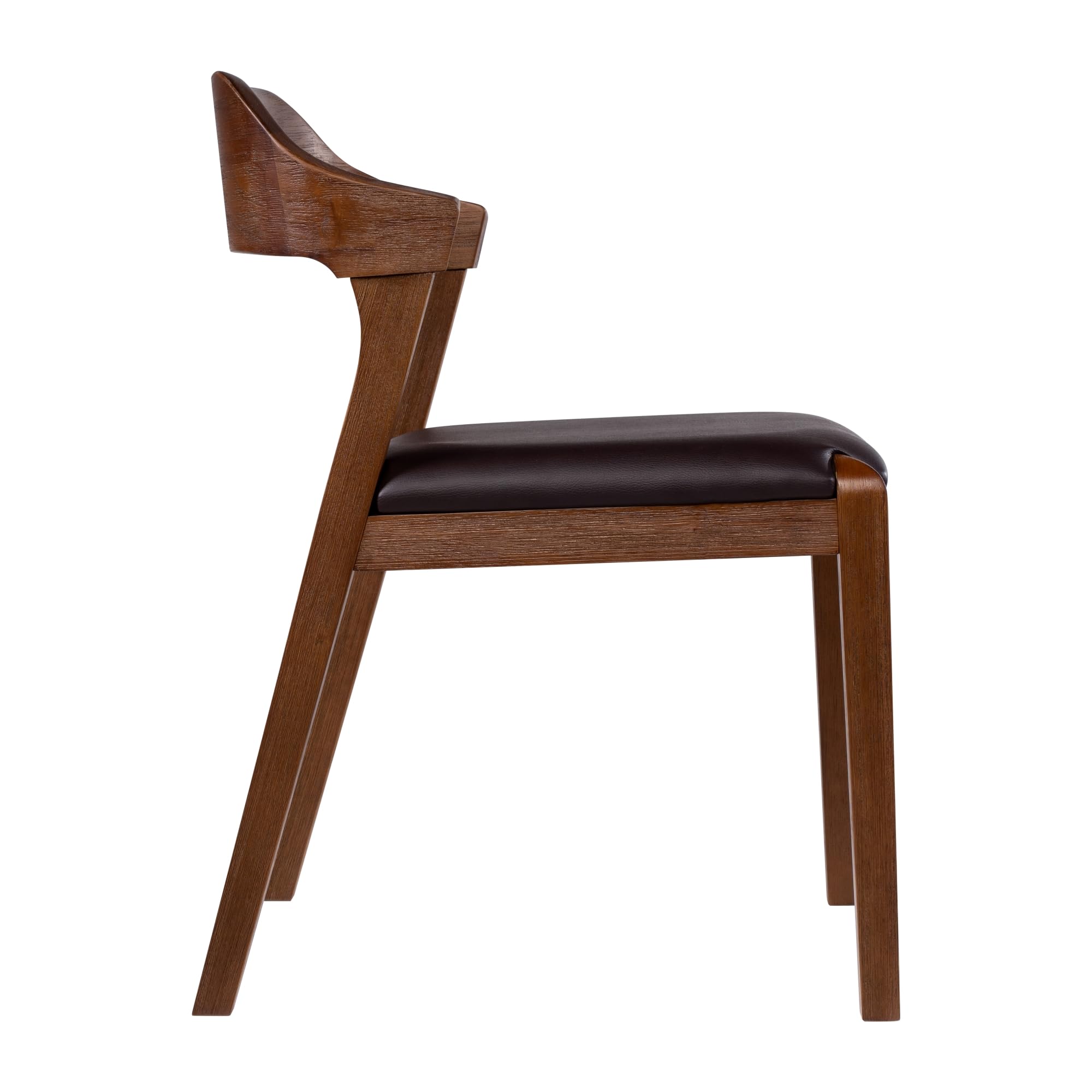 Boraam Rasmus Dining Chair - Solid Wood, Wire-Brushed Chestnut Finish - Perfect for Kitchen, Dining Room & Farmhouse Decor