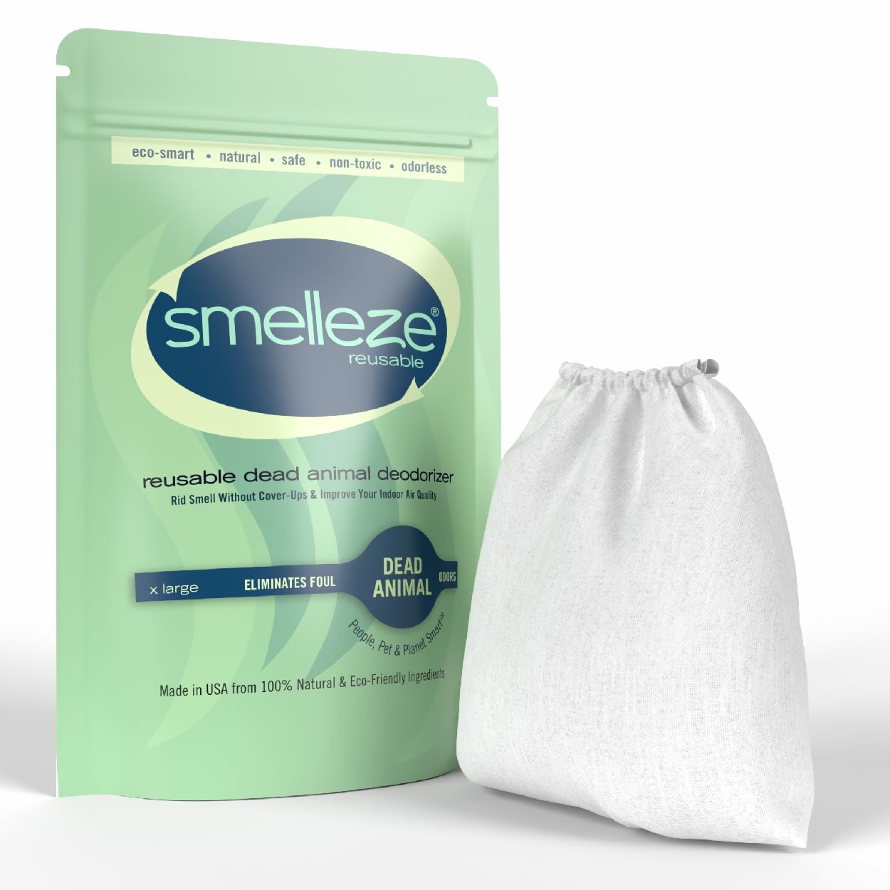 Natural Smelleze Dead Animal Odor Eliminator - Safe & Effective Rodent & Wildlife Smell Remover for Indoor & Outdoor Use - Fresh Scent, Long-Lasting Results - 1 Pouch - Perfect for Homes, Cars, Garages & Pet Areas
