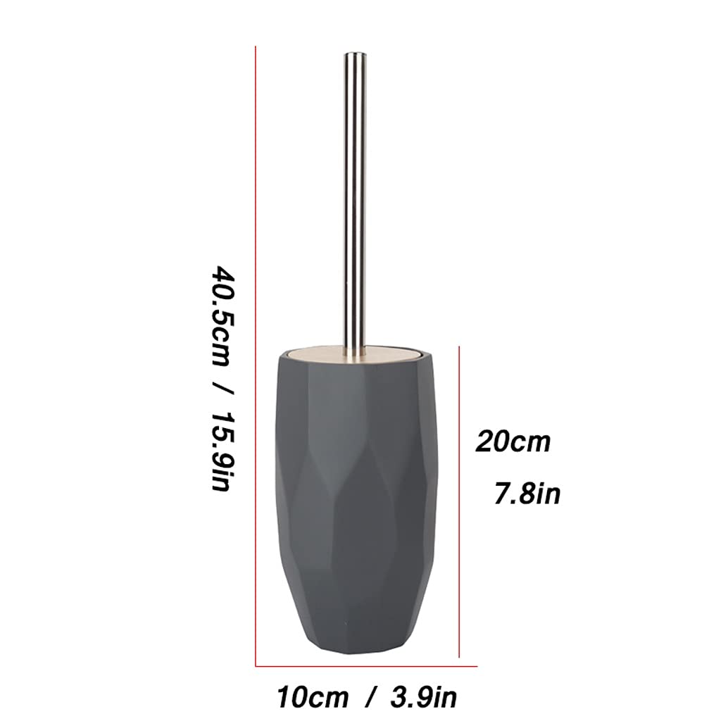 TOMYEUS Toilet Brush and Holder Set - 360° No Dead Angle Cleaning, Replaceable Brush Heads, Floor-Standing Design with Cover - Perfect for Bathroom, Toilet Deep Cleaning (White)