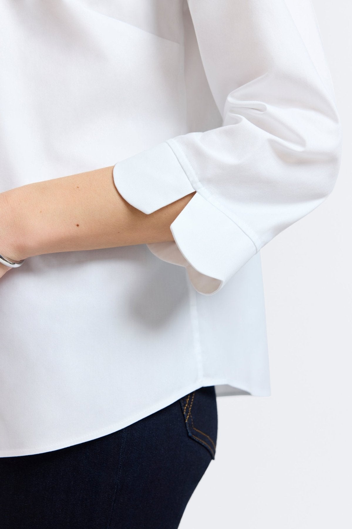 Gwen No Iron Pinpoint 3/4 Sleeve Wrinkle-Free Dress Shirt for Women | Office Wear & Business Casual Attire