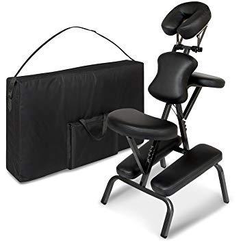 Portable Folding Tattoo Chair - Adjustable Black Massage & Therapy Chair for Tattoo, Acupuncture, Physiotherapy & Cosmetic Procedures - Compact Design for Tattoo Studios, Clinics & Home Use