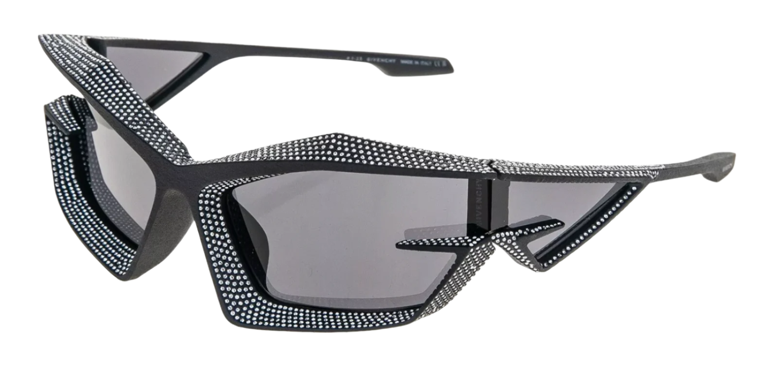 Givenchy GV40082I Black Crystal Mask Sunglasses for Women - UV Protection, Fashionable Face Covering for Outdoor Activities, Travel & Street Style