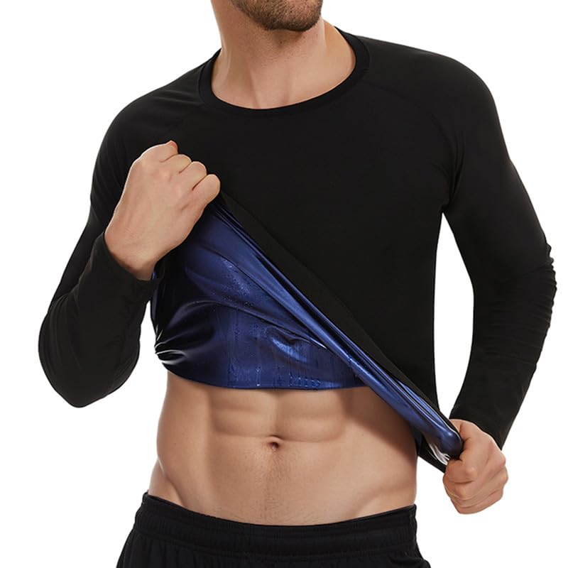 Men's Sauna Shirt - Heat Trapping Workout T-Shirt for Gym & Sweat Training