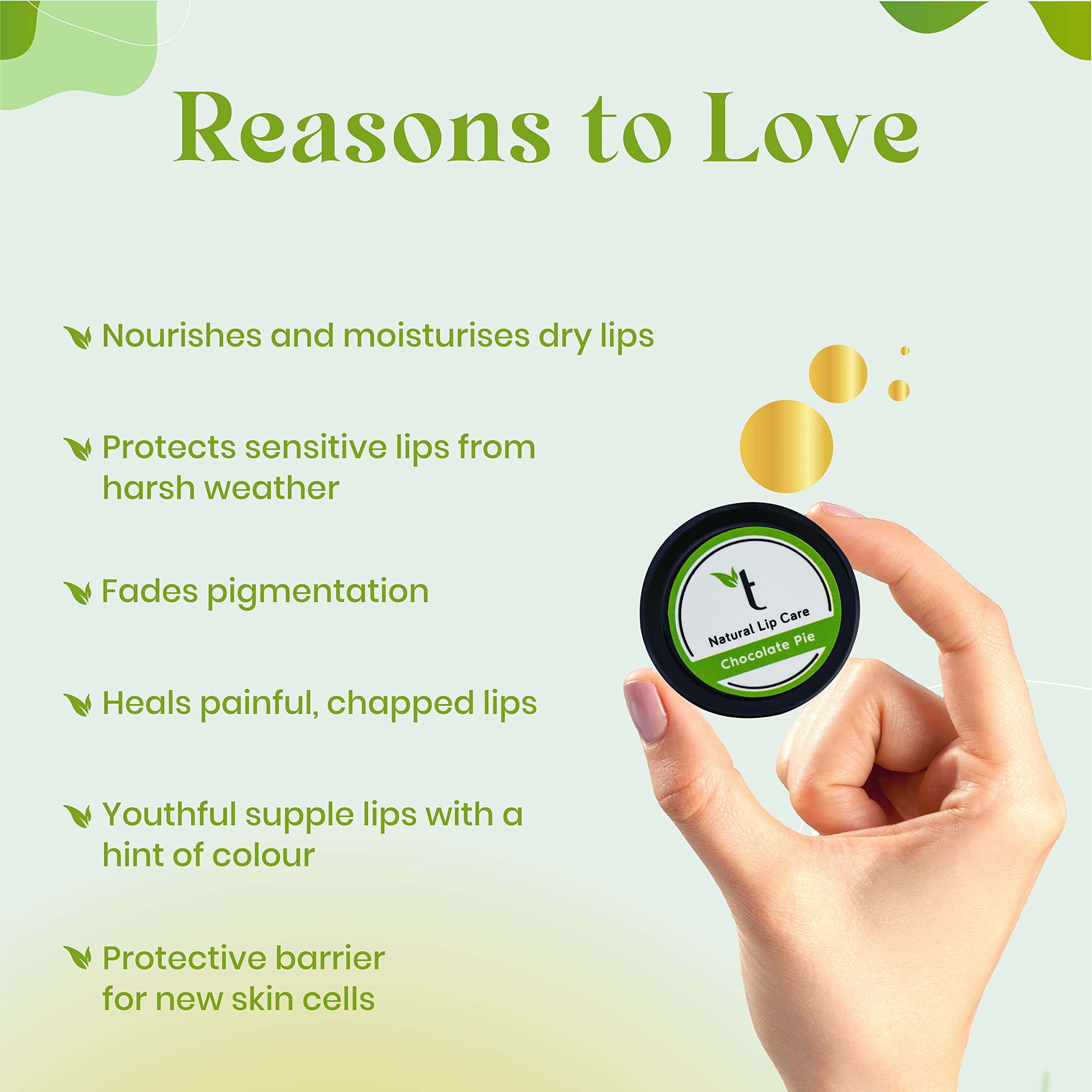 Twani Natural Chocolate Lip Balm - Moisturizing & Nourishing for Dry, Chapped Lips - Perfect for Winter, Outdoor Activities & Daily Care