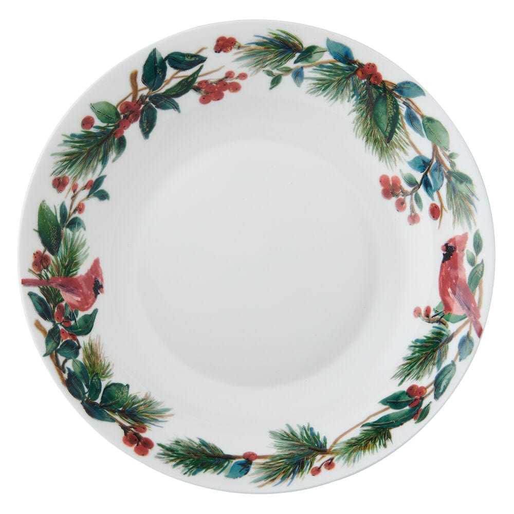 Winter Cardinal Serving Bowl - Elegant Holiday Dinnerware for Christmas & Thanksgiving Entertaining - Perfect for Soups, Salads & Side Dishes