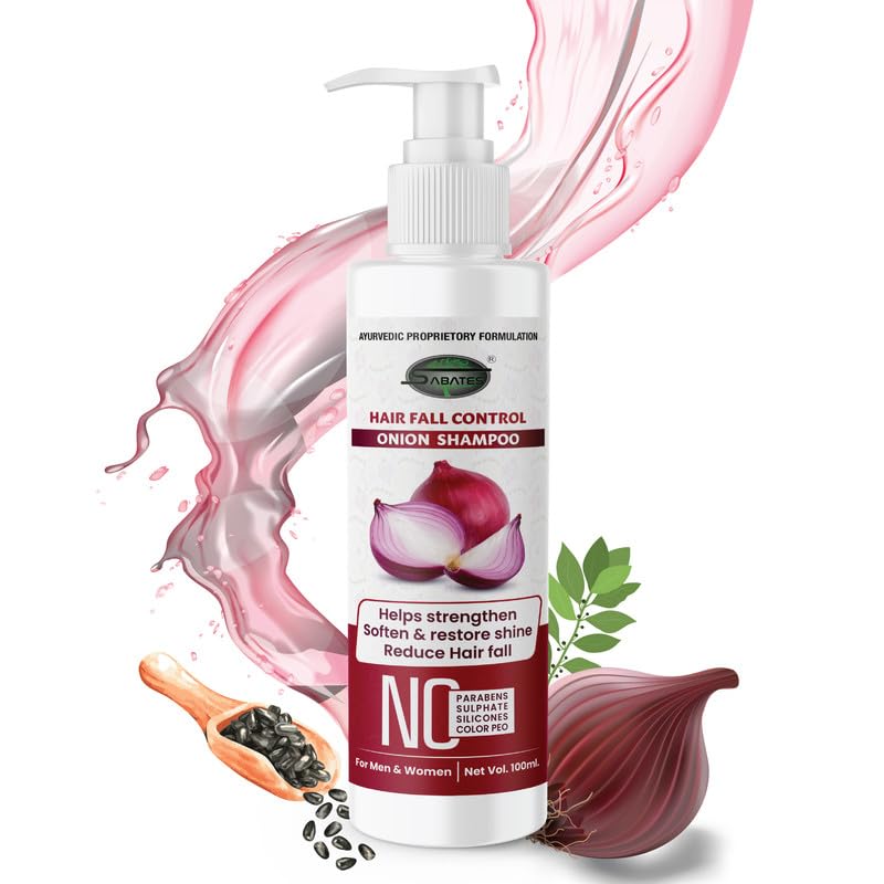 Onion Hair Fall Shampoo for Hair Growth & Scalp Repair - Paraben-Free with Onion & Aloe Vera Extract for Soft, Silky Hair (100ml) | Ideal for Daily Use, Dry Scalp Treatment & Hair Loss Prevention